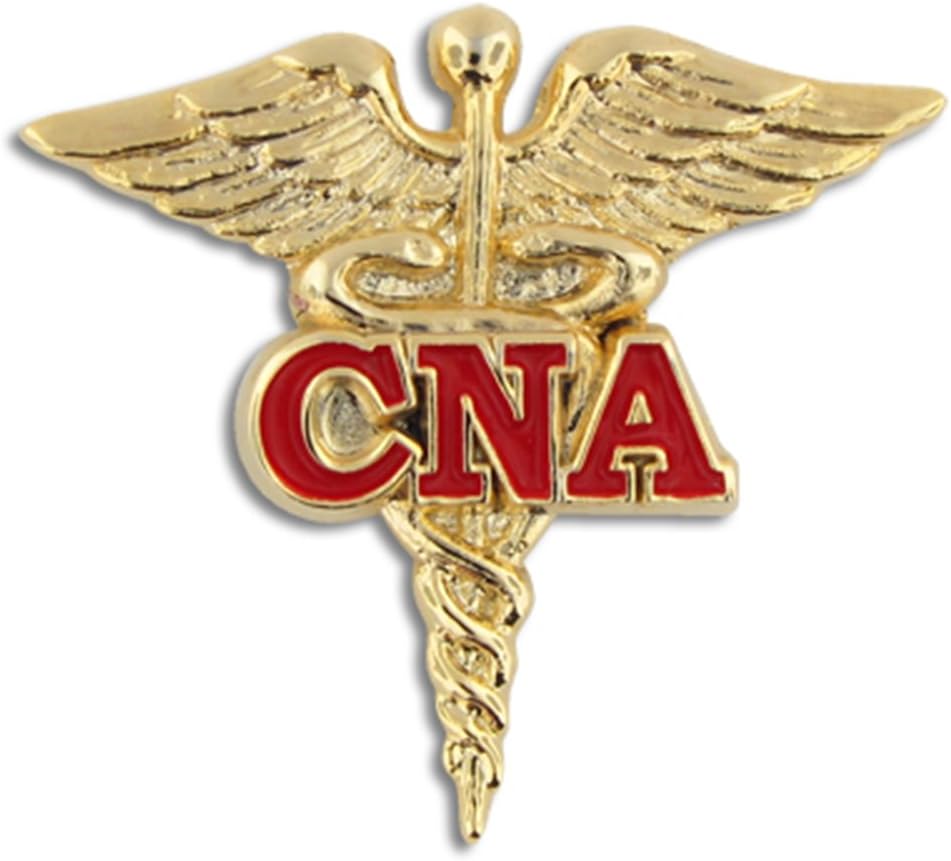 PinMarts Caduceus Nursing Enamel Lapel Pin - Ideal CNA Badge, Medical Assistant Accessories, Nurse Badge Essentials, Perfect for Phlebotomy, EMT, and Pharmacy Technician Accessories
