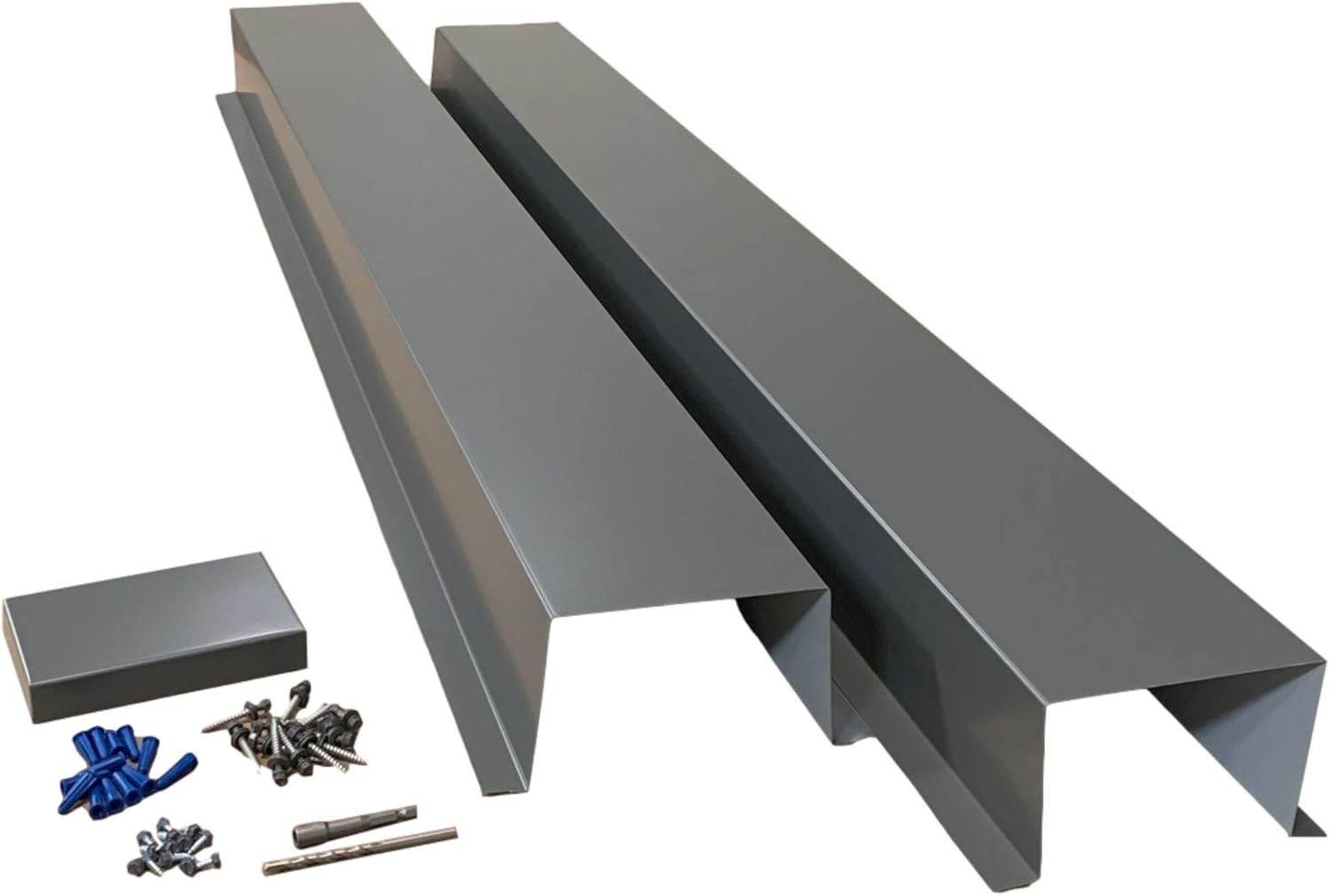 EAGLE 1 Metal Line Set Cover Kit for Mini Split and Central Air Conditioner & Heat Pump (Multiple Sizes and Colors) (4x4, Aluminum Diamond Plate - Grey)