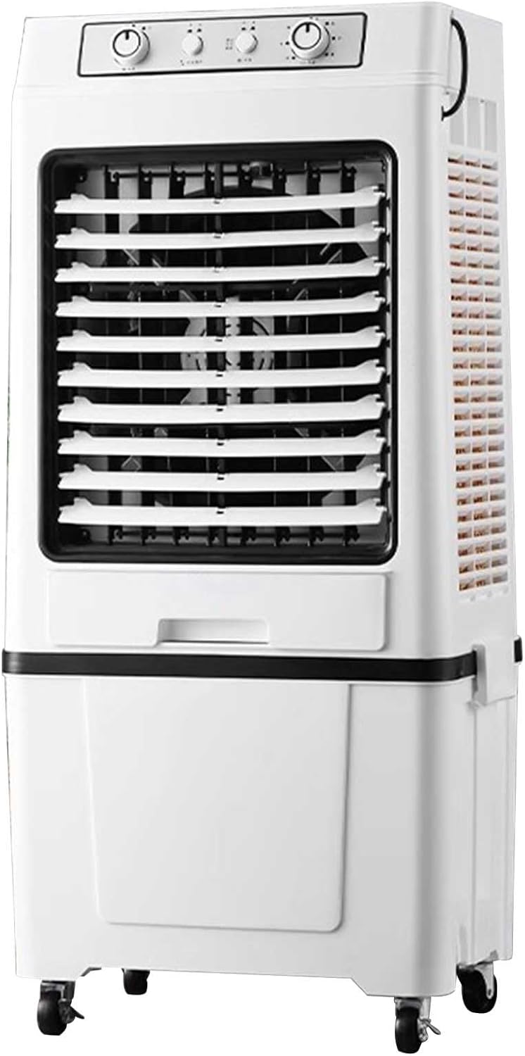 Portable Air Conditioners, Evaporative Air Cooler, Swamp Cooler with 40L/8.8 Gal Water Tank, 3-Speed Fan, 120°Oscillation, 2 Ice Packs, for Room Garage Patio(Black)