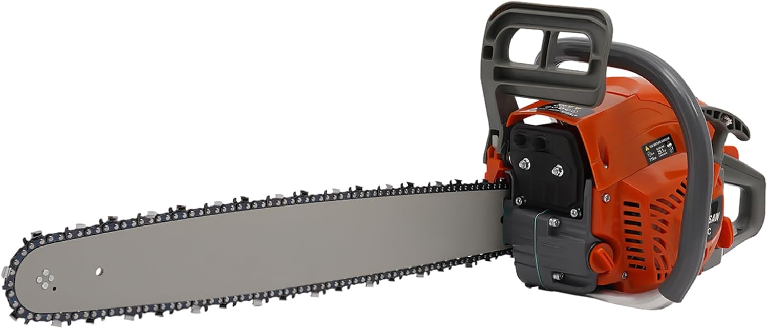 22 Inch Gas Chainsaw 60cc Gasoline Powered Chain Saw 2-Stroke Handheld Cordless Petrol Chainsaws,for Outdoor Home Wood Cutting