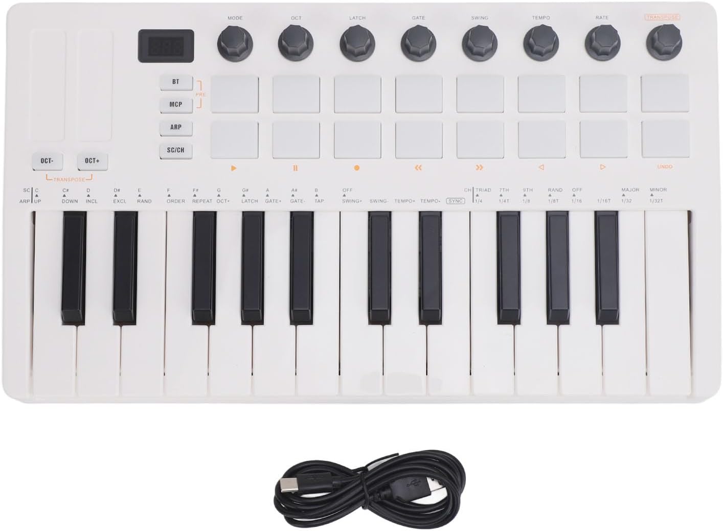 25 Key MIDI Keyboard Controller, Connection 25 Key Keyboard Controller for Music Production