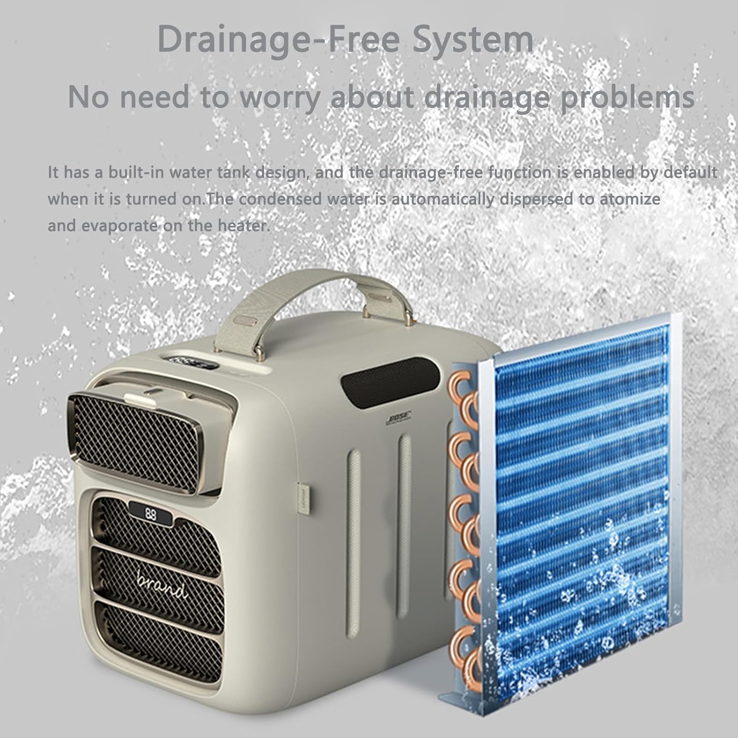 Portable Air Conditioner, Rv Air Conditioner, Cooling/Heating,500W Low Power Consumption, Timing,12V/24V DC,3 Wind Speeds