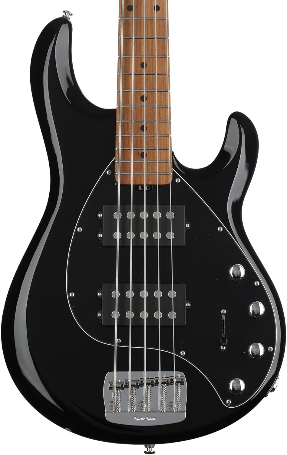Ernie Ball Music Man StingRay Special 5 HH Bass Guitar - Black with Maple Fingerboard