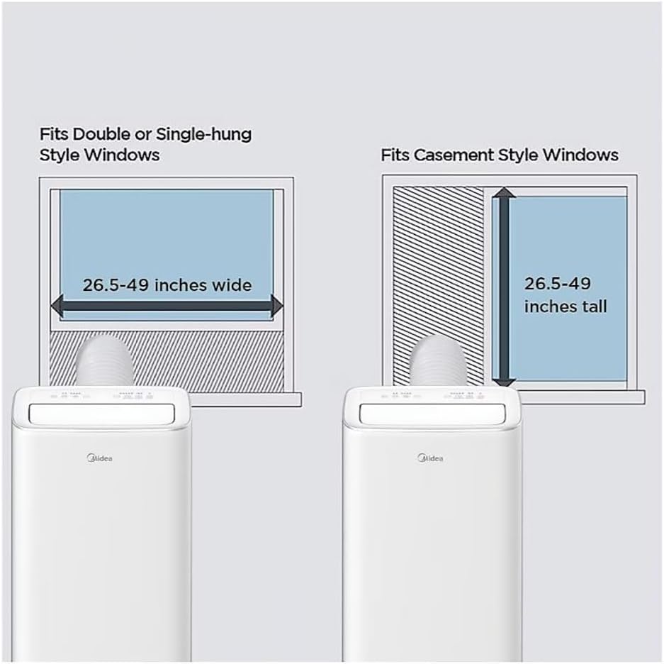 Midea Smart Inverter 10,000 BTU DOE Portable Air Conditioner, up to 450 sq ft. - 3-in-1 comfort- get cooling, dehumidification, and fan modes - White MAP10V1JWT-B