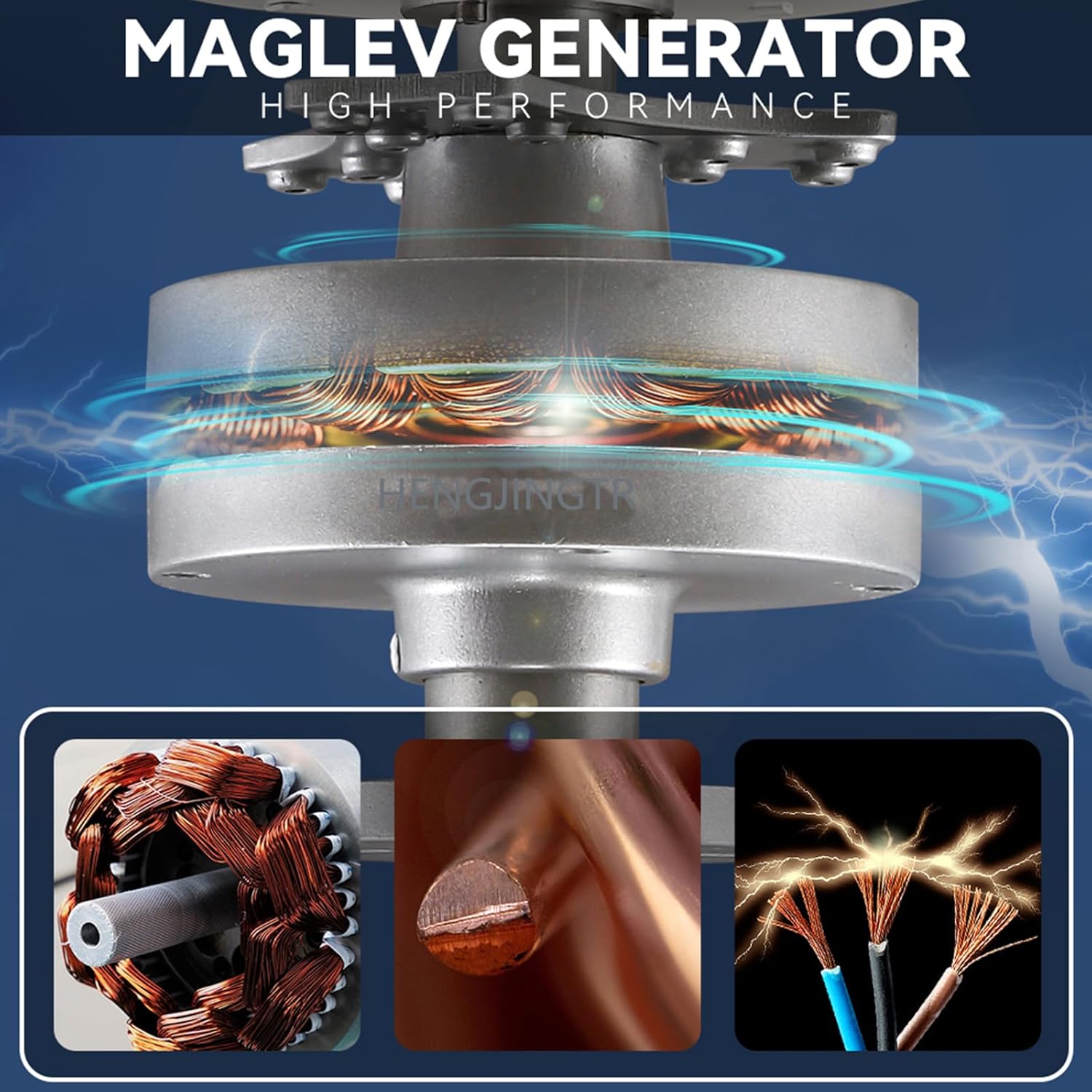 Vertical Wind Maglev Wind Turbine Generator 1000W 12V 24V 48V Low Speed Starting with Charge Controller +3 Blades Wind Power Turbine Generator