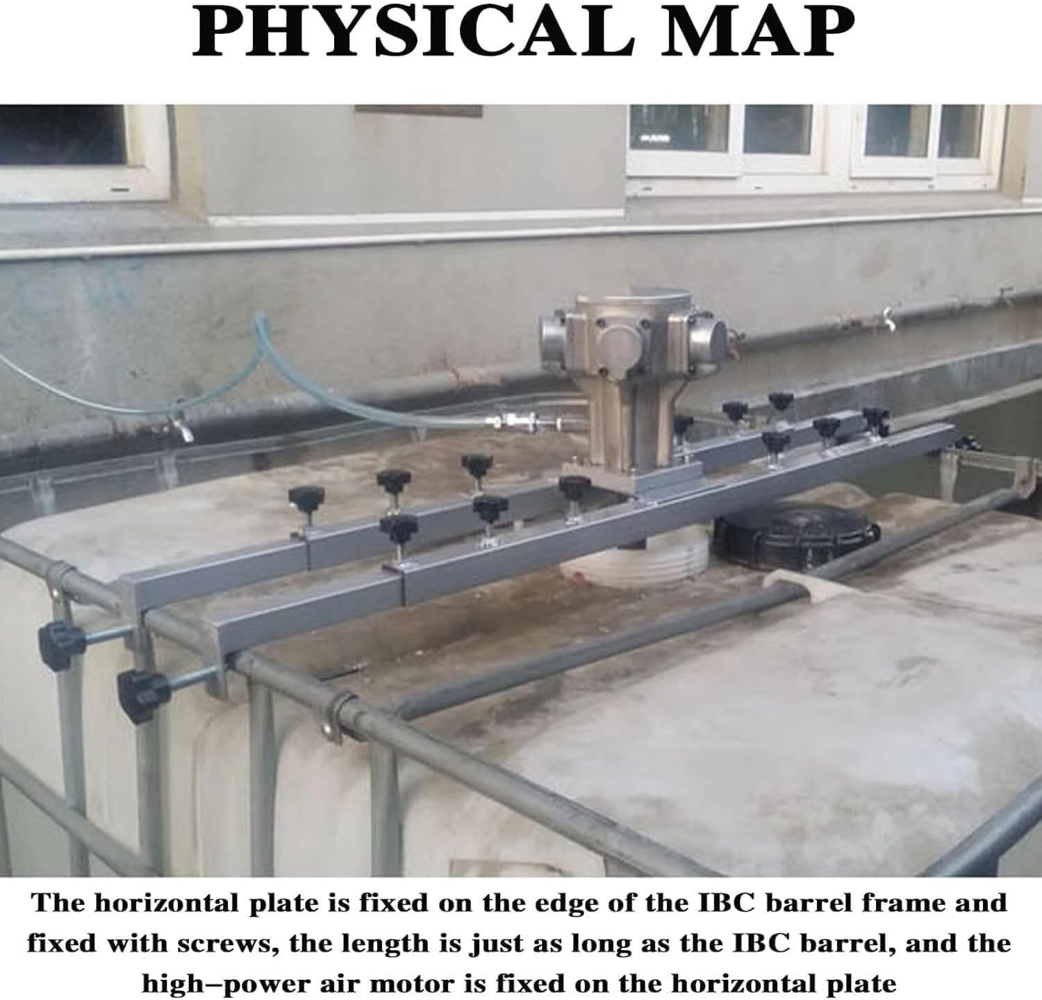 1/2HP Pneumatic Paint Mixer 60 Gallon Pneumatic Agitator, Pail Mixer Paint Agitator, Paint Stirring Machine Bracket Air Agitator Paint Mix Tool