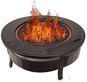 Outdoor Fire Pits Fire Basket Outdoor Barbeque Grill Charcoal Cast Iron Barbecue Stand Bowl Camping Picnic Outfire Wood Log Burner Heater Outdoor Stove Garden Dining