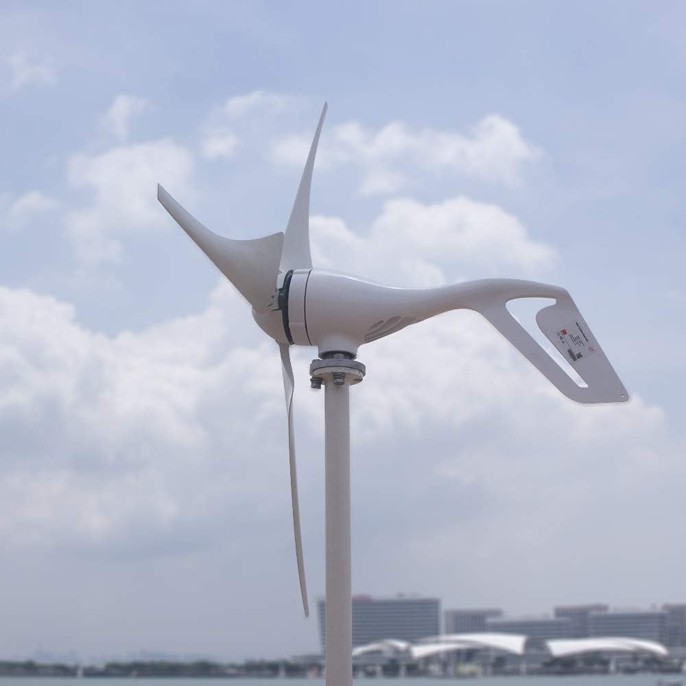 Light and Powerful Small 3 Blade 400W Wind Turbine Generator Kit AC 12V/24V with Windmill Generator Controller for Home Use(12V)