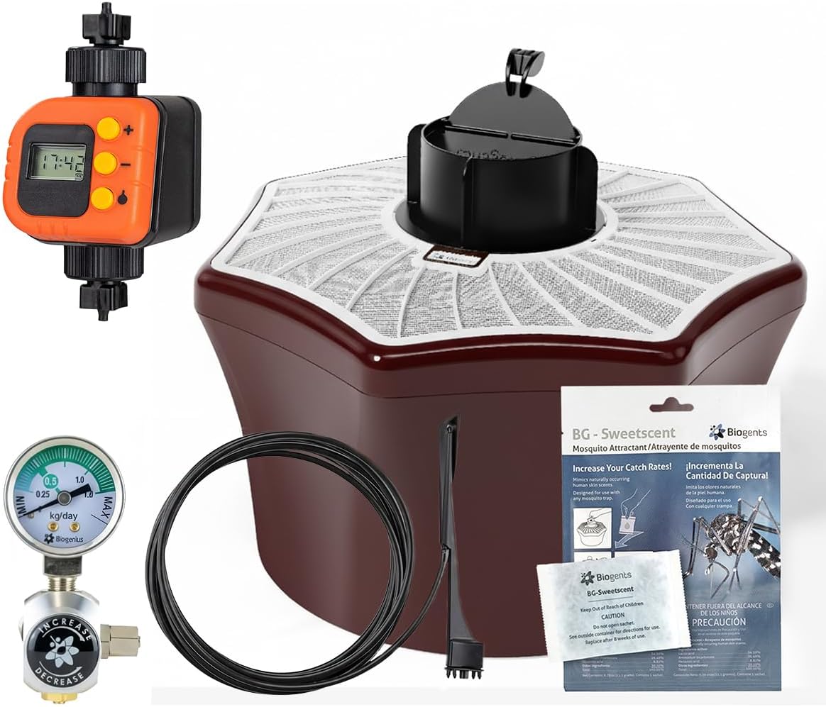 Biogents Mosquitaire Outdoor Mosquito Trap Bundle with CO₂ Booster & Timer | Eco-Friendly, Pet-Safe Mosquito Control for Patio, Garden & Yard | Pesticide-Free, Upgradeable & Efficient