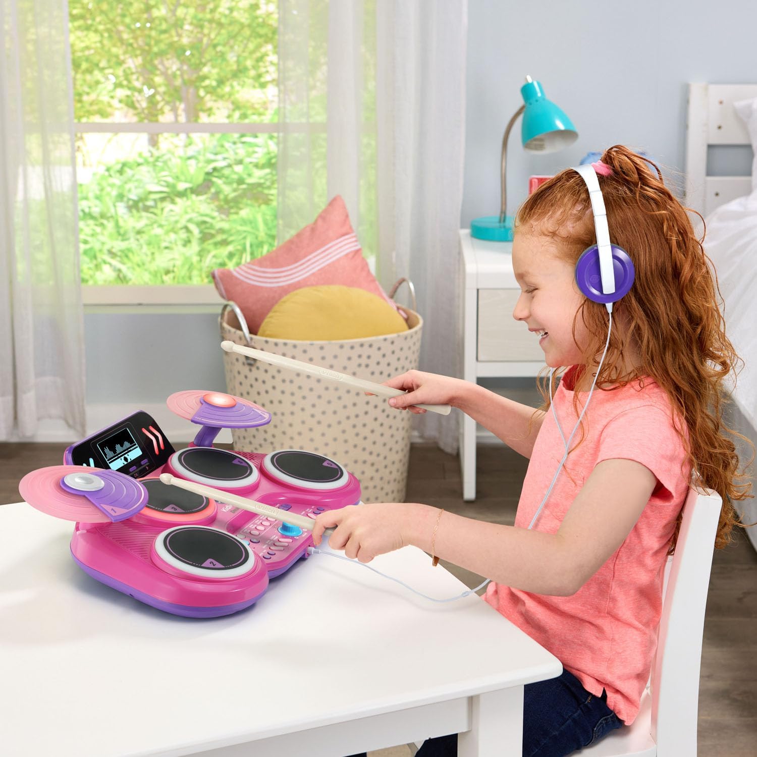 VTech Kidi Star Drum Pad, Pink
