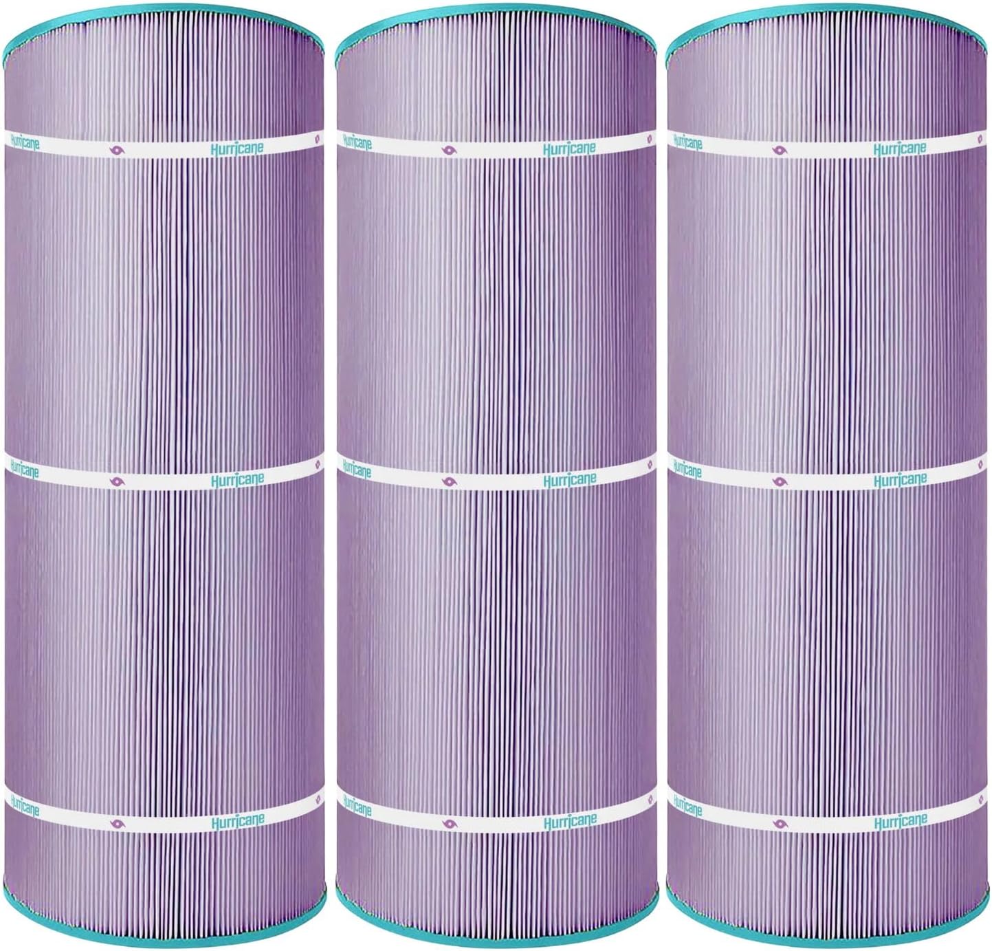 Hurricane Filters - HF8414-01P 3 Pack Platinum Purple Pool Filter Cartridge - Replacement for PWWCT150, Unicel C-8414, Filbur FC-1287, Waterway Clearwater II 150, Pro-Clean 150