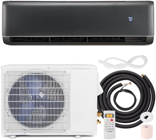 DORTALA 12000 BTU Mini Split Air Conditioner & Heater, 21 SEER2 208-230V Pre-Charged Inverter Heat Pump System, Wall Mounted Ductless AC Unit with Remote