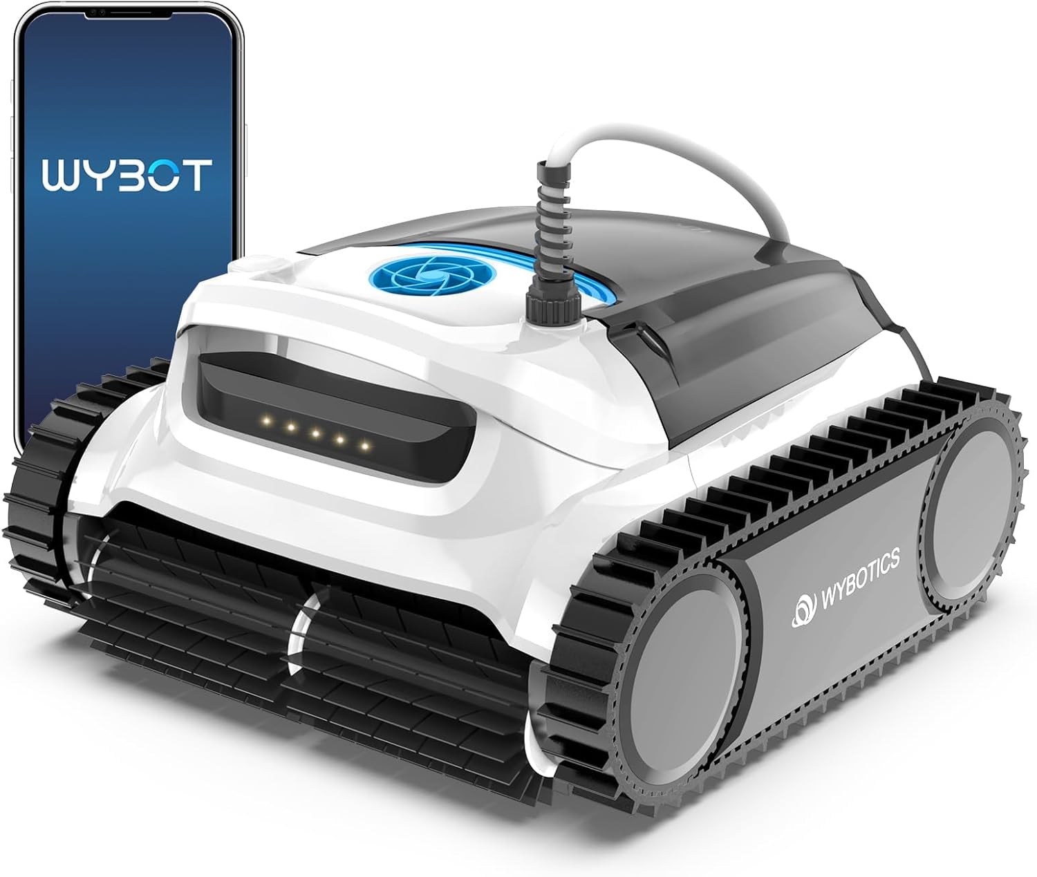 (2025 Upgraded) WYBOT M100 Automatic Robotic Pool Vacuum Cleaner,Wall Climbing Scrubber Brush, Smart Mapping Tech, Remote APP Control,Load Filter Access, Ideal for Above/In-Ground Pools