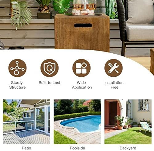 20 LBS Propane Tank Hideaway Table,Outdoor 16