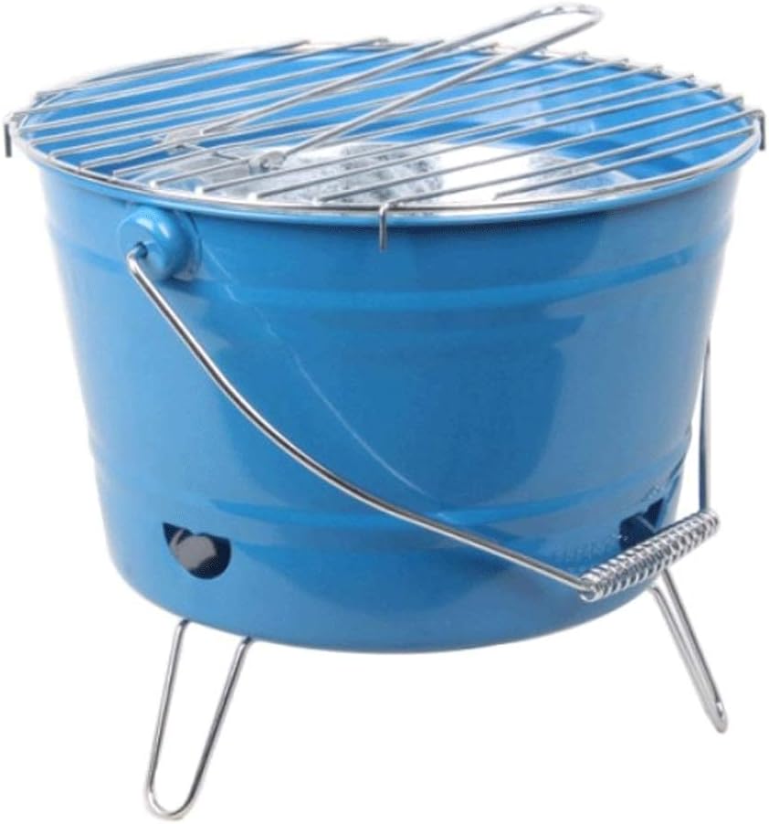 Fire pits Bucket Fire Pit, Fire Pits Outdoor Wood Burning Steel BBQ Grill Firepit Bowl with Mesh Spark Screen Cover Log Grate Wood Fire Fire Pit