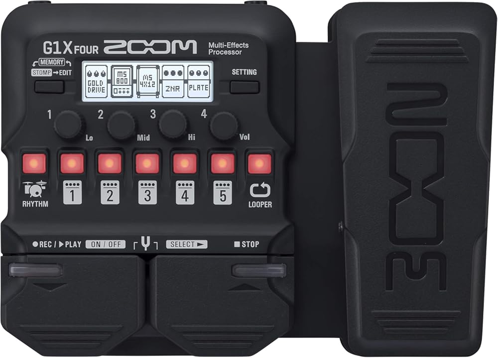 Zoom G1X Four Multi-Effects Processor with Expression Pedal for Electric Guitar