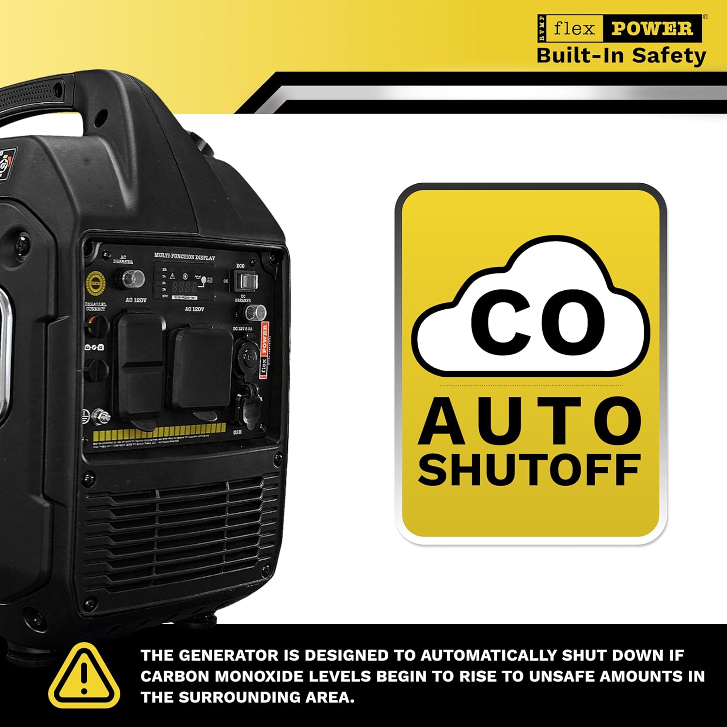 Flex Power® 3300i Silent Inverter Generator. 3300 watt | RVMP Flex Power 3300i | Hand Recoil | Silent Inverter | Portable Generator for RVs | Reliable and Clean Power