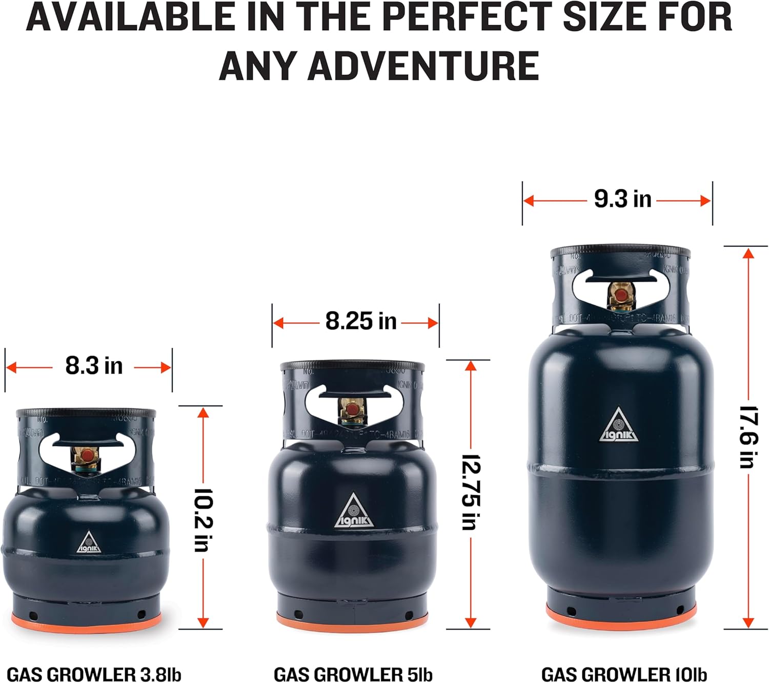 Ignik Refillable Gas Growler Propane Tank