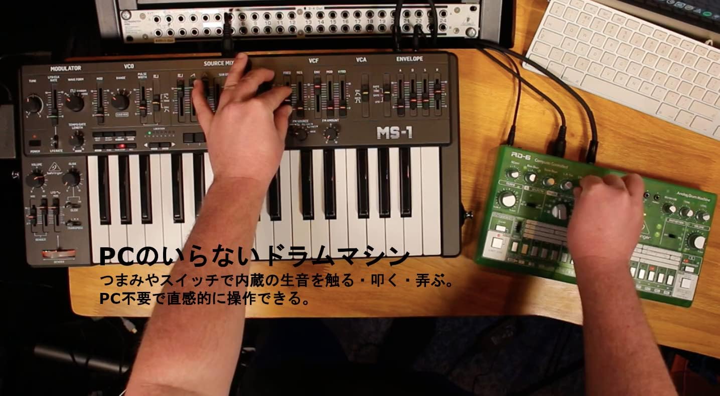 Behringer RHYTHM DESIGNER RD-6-AM Analog Drum Machine with 8 Drum Sounds, 64 Step Sequencer and Distortion Effects