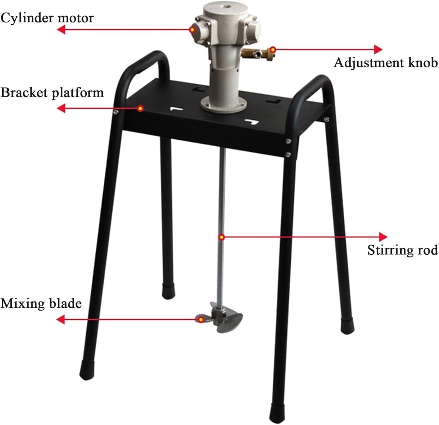 5 Gallon 1/8HP Air Agitator Blender Stirrer,Lifting Platform Paint Coating Mixer,Paint Stirring Machine,Folding Propeller,for Paints,Coatings,Glues,Inks
