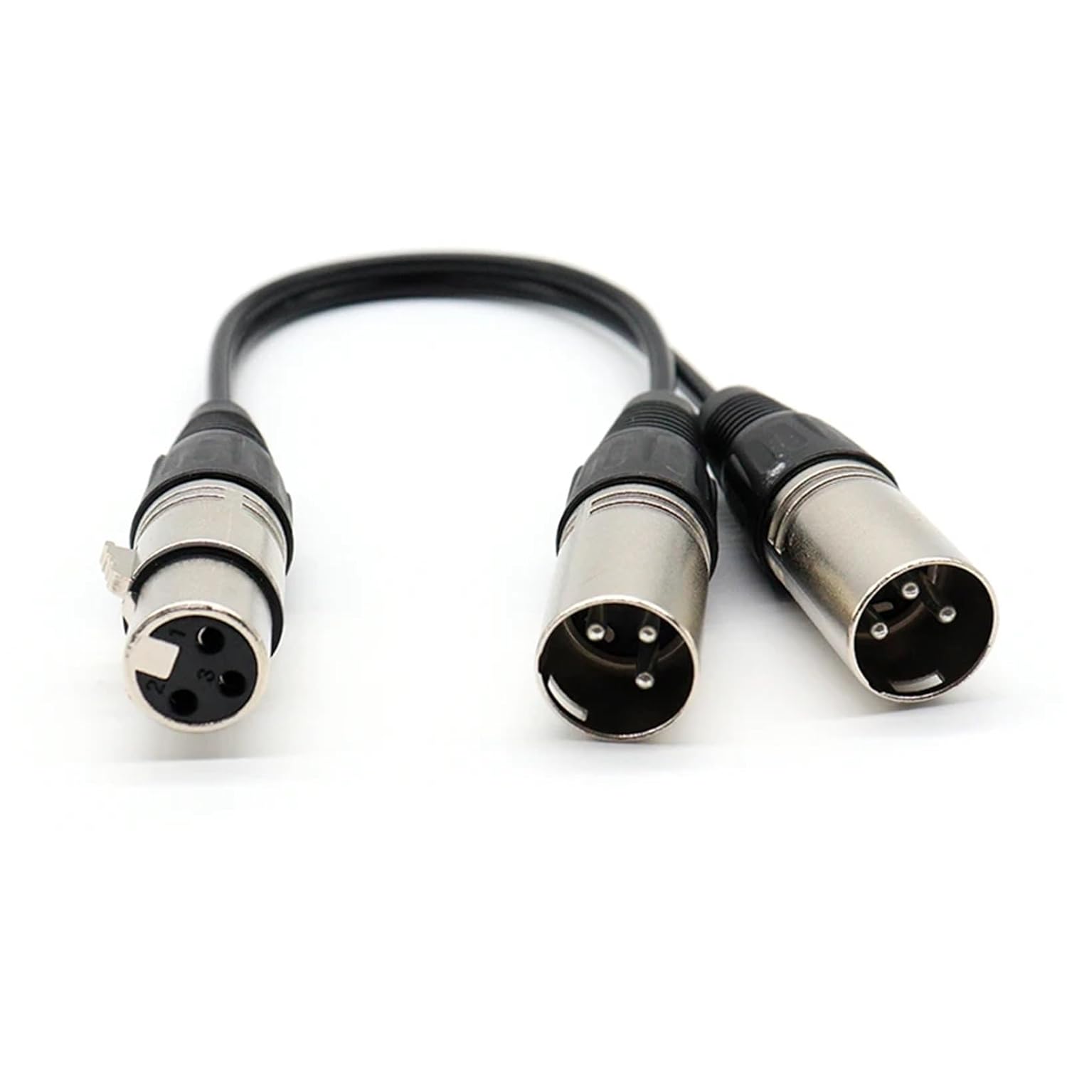 XLR Y Splitter Cable 3Pin Female to Dual Male Adapter Cord for Microphone Mixer Audio Studio DJ 1m 2m 3m 5m 10m 15m(1 Male to 2 Female,15 Meters)