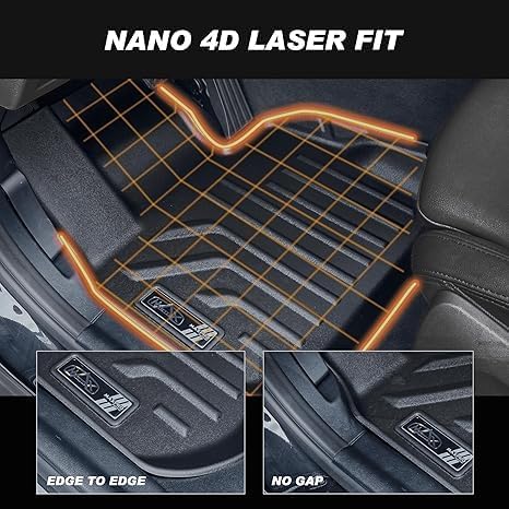 MAXPRO Floor Mats Fit for Toyota Rav4/ Rav4 Hybrid 2019-2025/ Rav4 Prime 2021-2025. Heavy Duty All Weather Waterproof Car Accessories Custom Fit Floor Mats 1st and 2nd Row