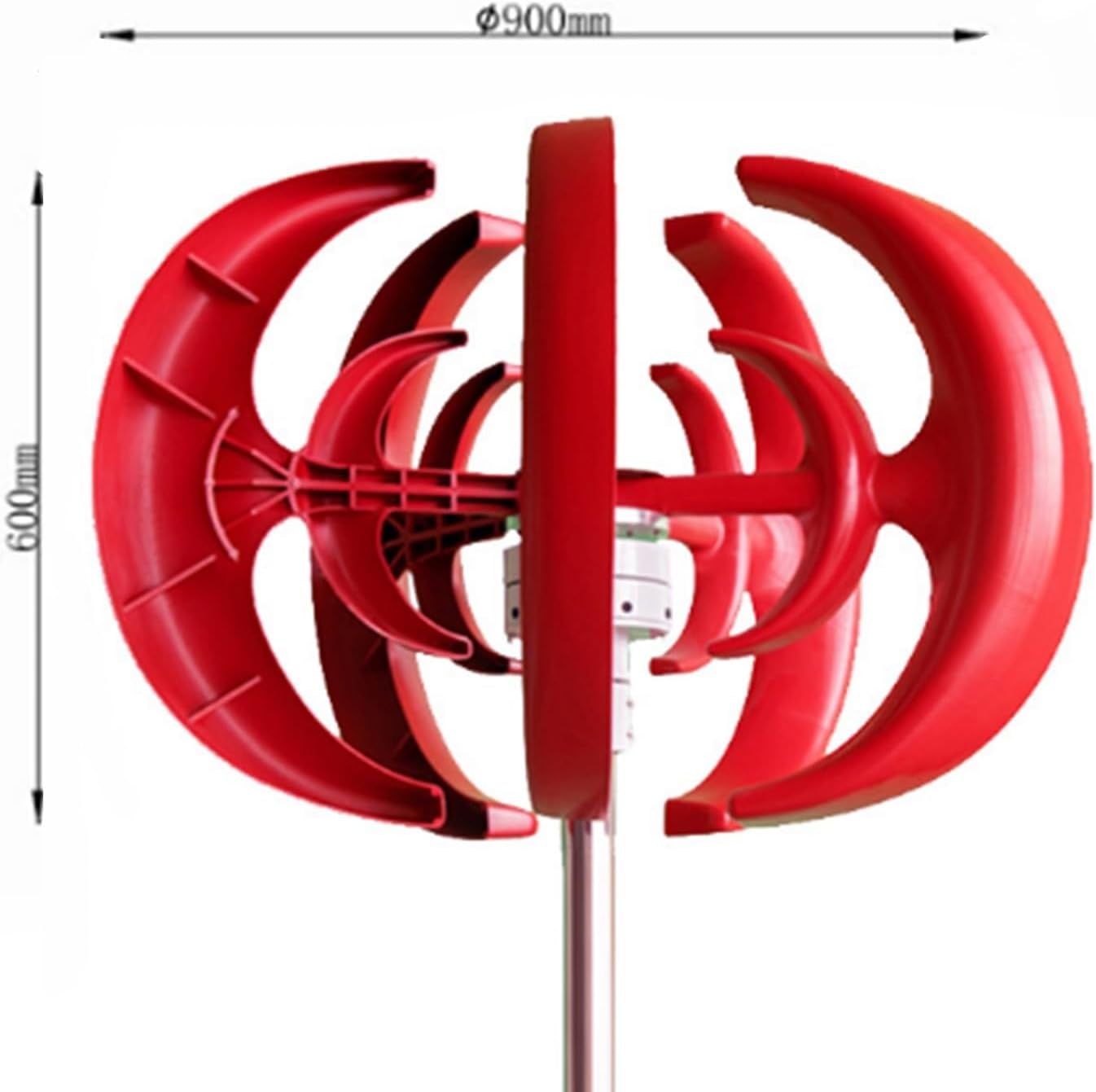 Wind Turbine Generator, 2000W 12V 24V 48V Vertical Axies Wind Turbine Generator Set,Small with MPPT Charge Controller for Garden Power Generation,2 M/s Low Wind Speed Starting (Color : 220v)