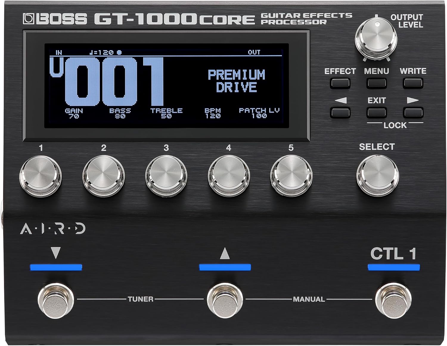 BOSS GT-1000CORE Guitar Effects Processor in a Compact Pedal | Unlimited Sound Creation | Unmatched Sound Quality with 32-Bit AD/DA | 32-Bit Floating-Point Processing | Cutting-Edge AIRD Technology