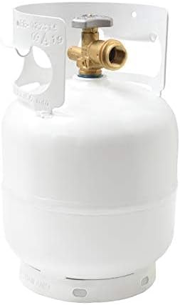 FLAME KING 5 Pound Propane Tank Cylinder with T-Racks Mounting Bracket Strap - Complete Portable Gas Storage Solution for RVs, Grills, Fire Pits and Overland Vehicles