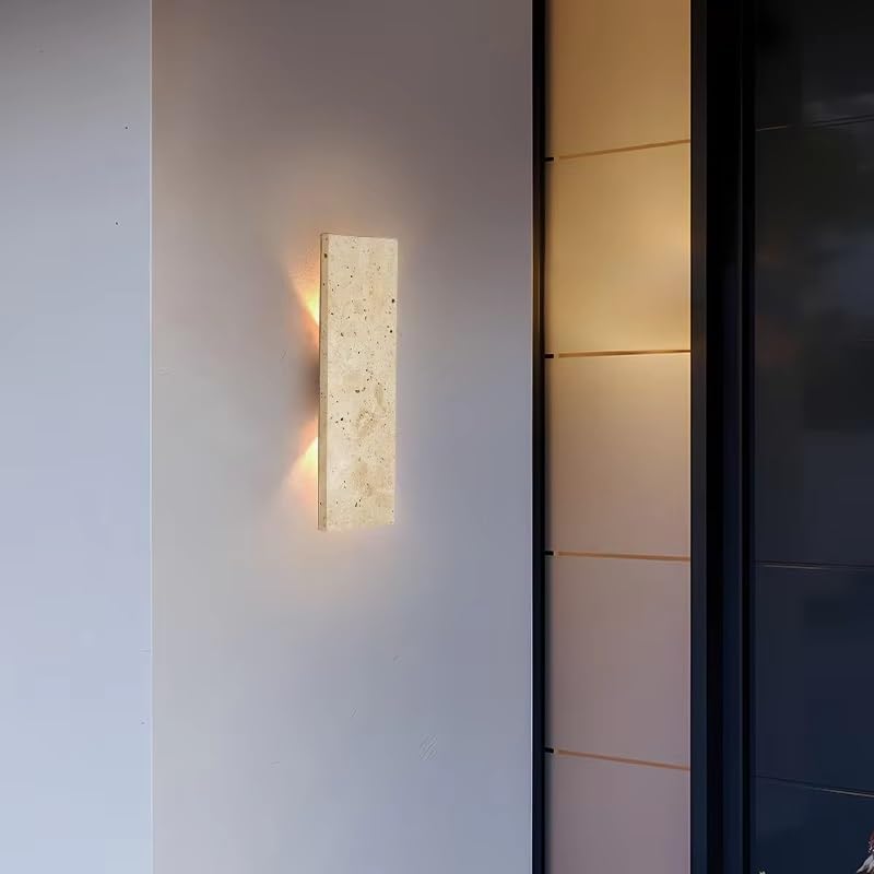 Outdoor Waterproof Wall Lamps Strip Natural Stone Wall Lights LED Wall Lamp Bedroom Exterior Outdoor Lighting Fixtures,Energy Conservation