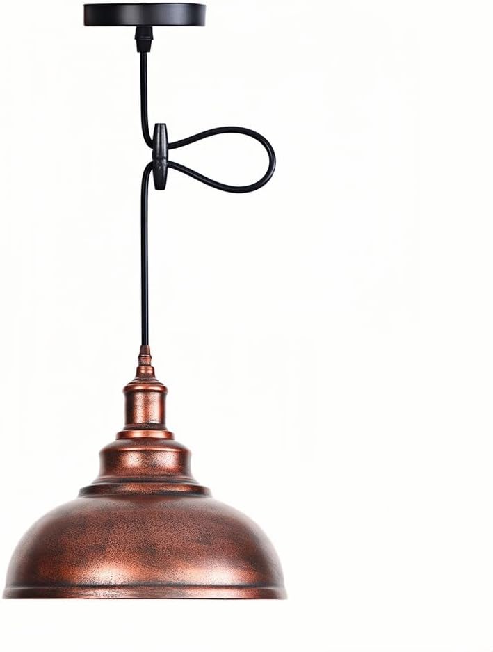 Amen Style Pendant Light, Retro Nostalgic Metal Lampshade, Bedroom Hanging Lamp, E26 Screw Corridor Study Chandelier, Shop Bar Ceiling Lighting Fixture, for Kitchen Island and Dining Table