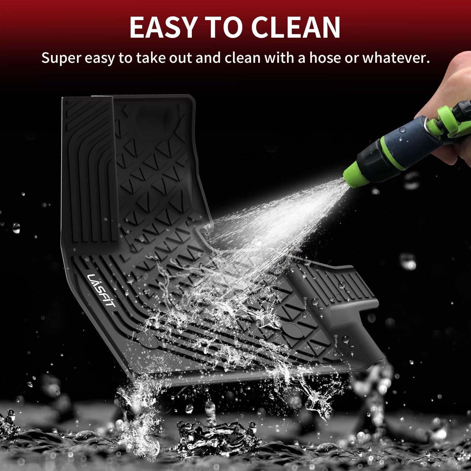 LASFIT Floor Mats & Cargo Liner for BMW IX 2022-2024 2025 2026 xDrive45 xDrive50 xDrive60 M60 M70, All Weather Protection Floor Liners, TPE Car Mat for BMW Accessories 1st & 2nd Row & Trunk Full Set