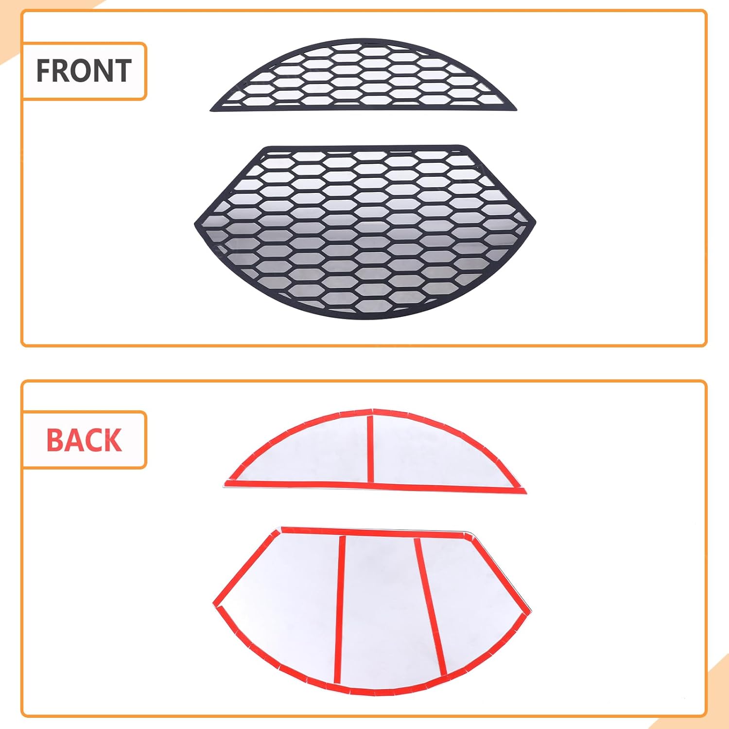 Aunginsy Car Spare Tire Cover Grill Mesh Trim Compatible with Toyota FJ Cruiser 2007-2021 Aluminum Rear Spare Tire Tyre Panel Protective Mesh Cover Decorative Spare Tire Patch Exterior Accessories