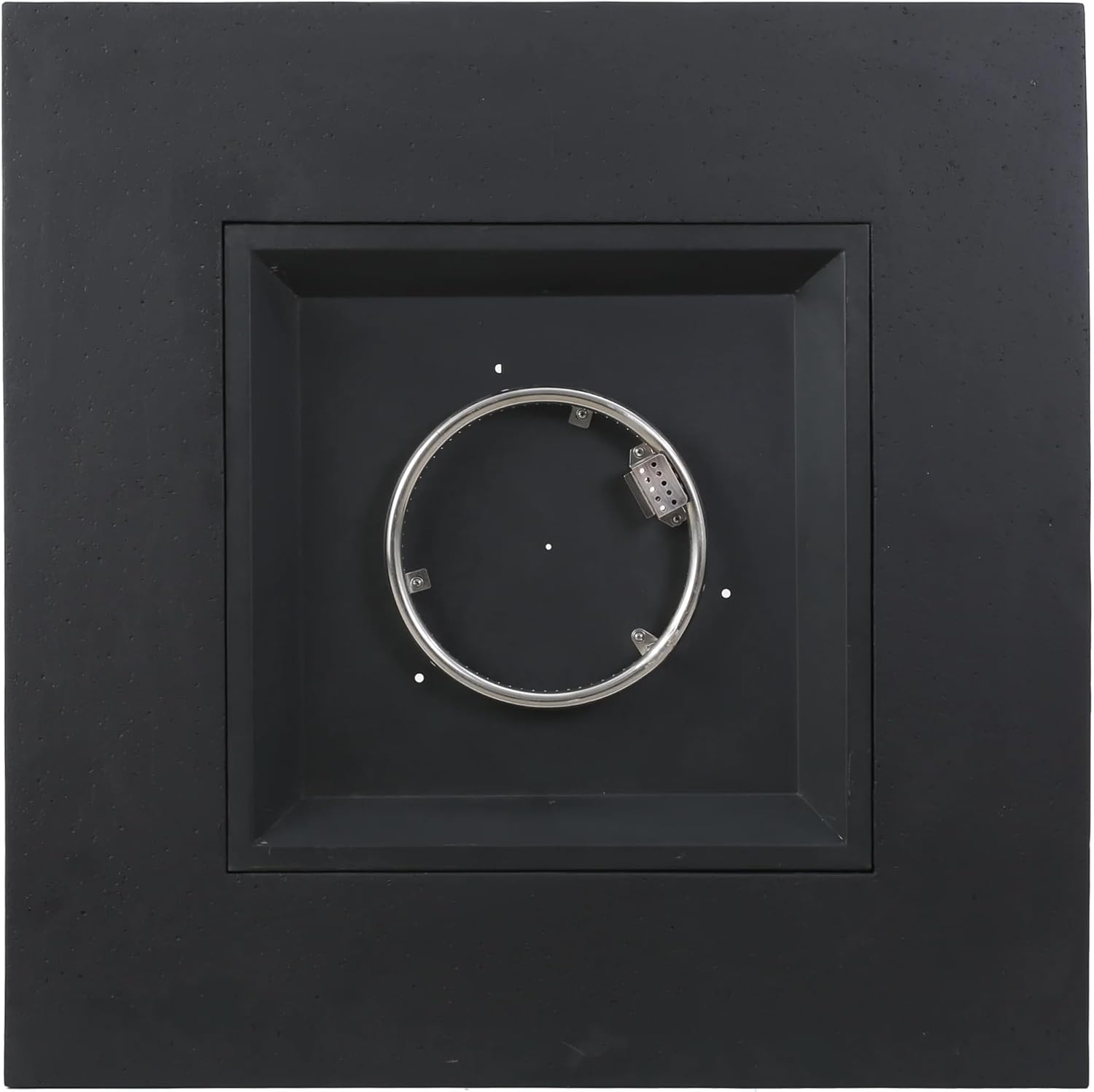 Roomfitters Outdoor Propane Fire Pit Table, 50,000 BTU Square Gas Fireplace with Tank Holder and Lava Rocks, Patio Heating, Dark Grey