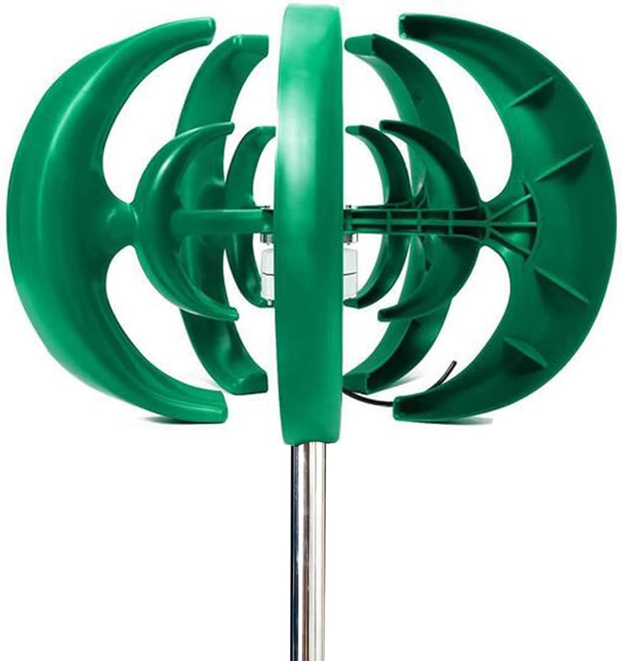 Noiseless 10000W Vertical Axis Wind Turbines Generator Kit, Wind Turbine Generator with Mppt Controller for Home Camping (12V 24V 48V)