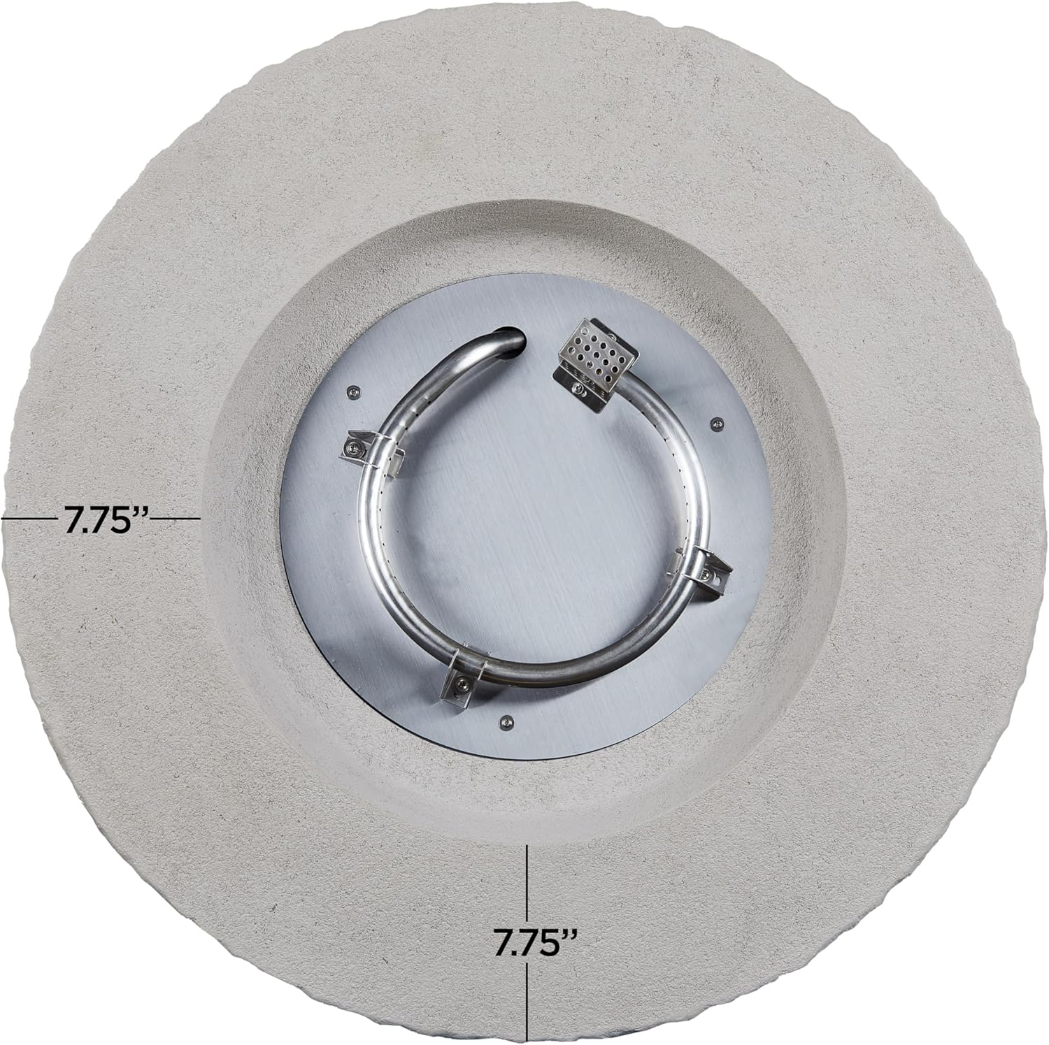 Real Flame Scottsdale 40” Round Stone Propane Fire Pit Table, 50000 BTU Outdoor Gas Fireplace for Outside Patio Backyard Deck and Garden, Includes Storage Cover and Lava Rock Filler