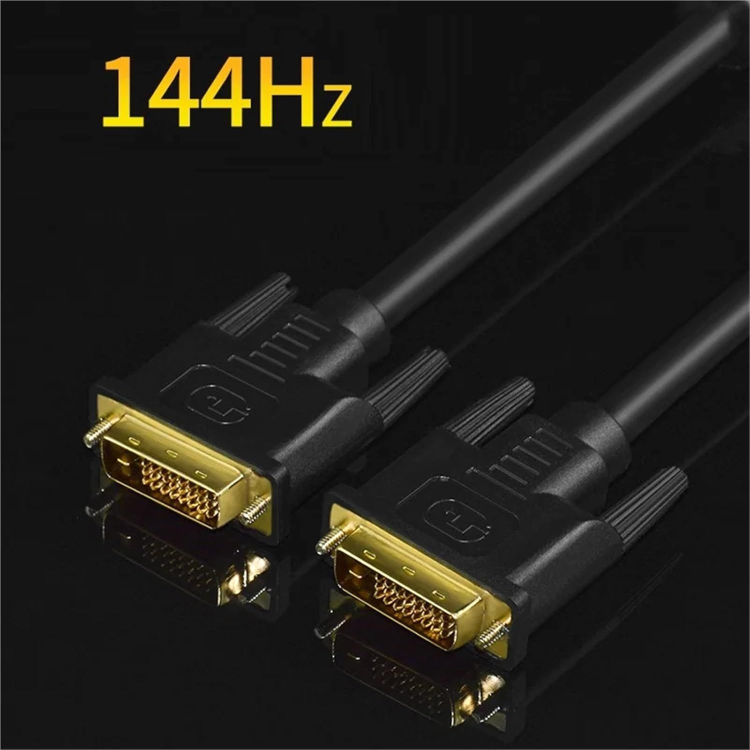 DVI Cable DVI-D 24+1 pin 1080P@144HZ 2K@60HZ Male to Male DVI to DVI Cable for Projector Laptop DVD HDTV Xbox 1.5m/3m/5m/8m(15m)