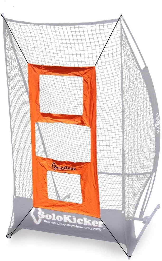 Bownet Snap Zone Accessory Net for Solo Kicker – Adjustable Football Target Attachment with 3 Nylon Snap Zones, Compatible with Bownet Solo Kicker Net, Portable Training Gear for Throwing and Kicking