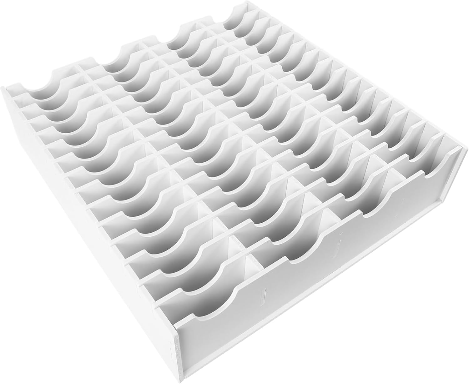 PRETYZOOM 60grids Multi-functional Wooden Ink Pad Storage Organizer for Stamps Remote Coins Desktop Storage Case for Home and Office Use