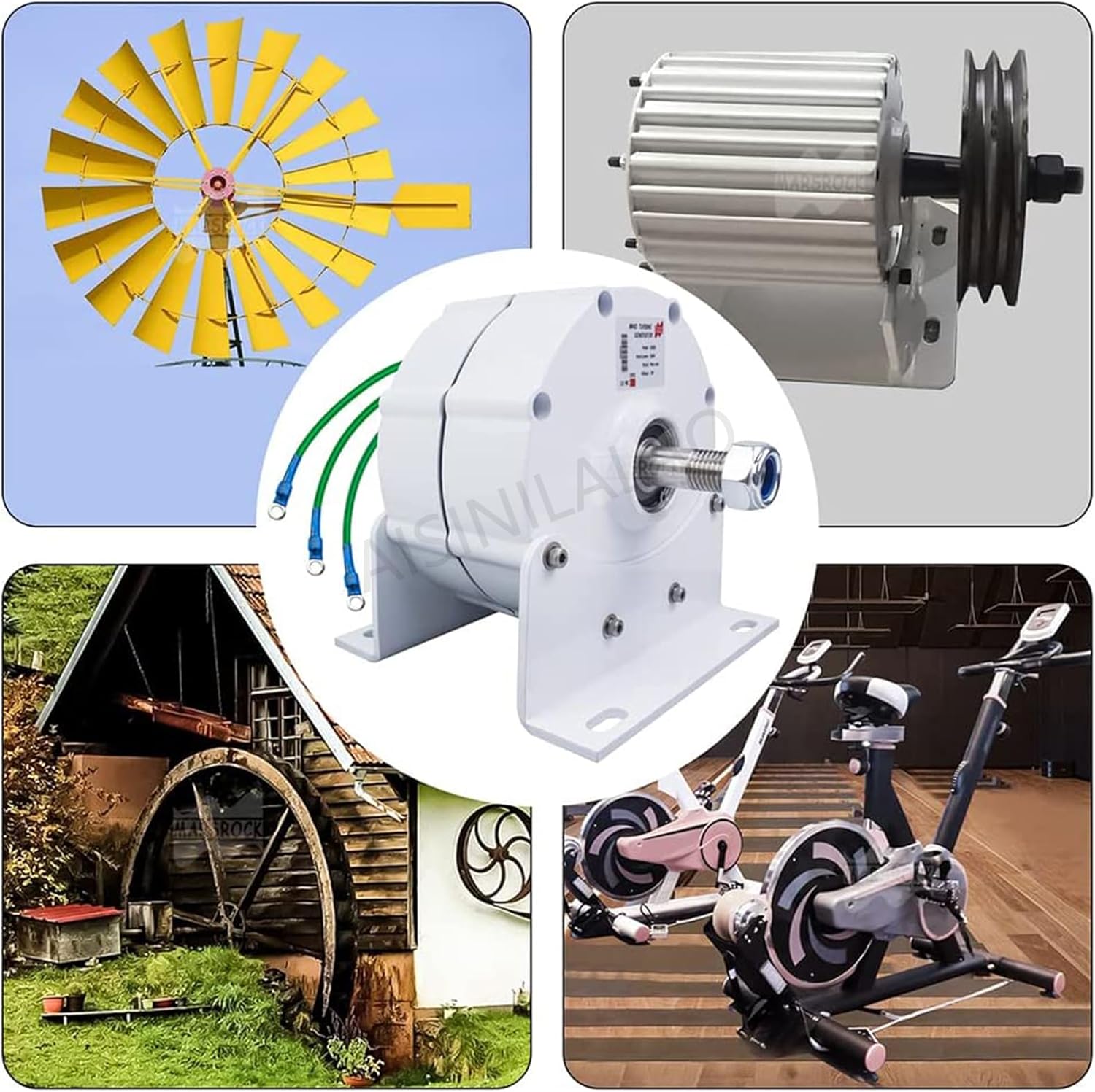 12000W Electric Generator Gearless Permanent Magnet Generator Wind Turbine Low Speed 110V/ 220V for Home(with Controller)