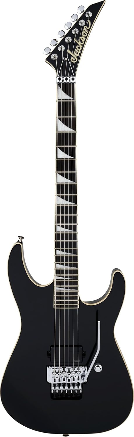 Jackson Pro Plus Series SL1A Soloist Electric Guitar - Gloss Black, Aged White Binding