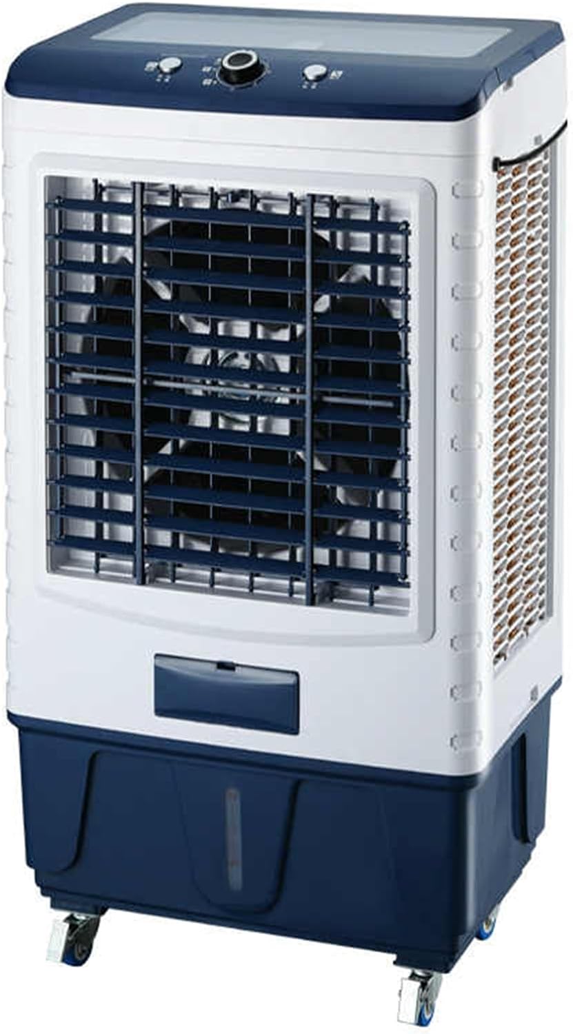 Portable Air Conditioners, Evaporative Air Cooler with 3 Speeds and 4 Wheels, 3-in-1 Swamp Cooler for Home Office Outdoors