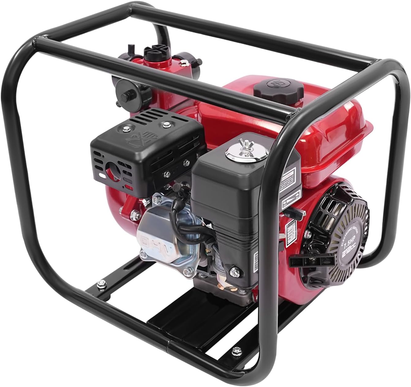 2inch Gas Powered Water Pump,7.5 HP 4-Stroke Gasoline Engine Water Pump Water Transfer Pump Garden Farm Irrigation Petrol Pump,Portable High Pressure with 24.6ft Hose for Irrigation Pool