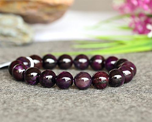 1 Strands Natural Dark Purple Sugilite Stretch Finish Bracelet Round beads 11mm 03779
