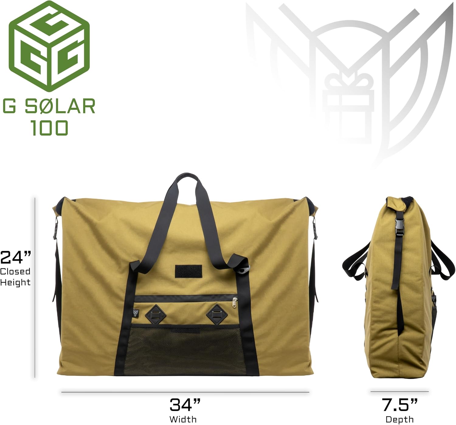 Xtreme Sight Line ~ G SØLAR 100 + G CUBƎ 100 Faraday Bag for Large Generators and Solar Panels ~ Protects Against EMP/CME/EMF/RF ~ Diamond Form Faraday Lined Interior ~ Midnight Multicam
