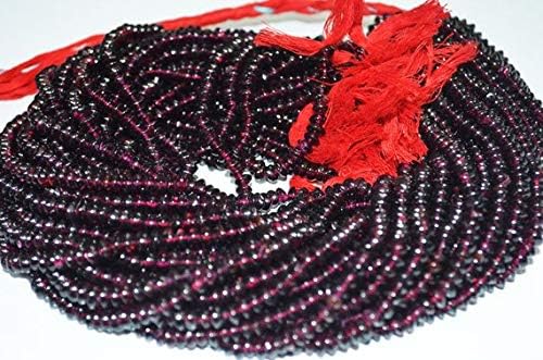 13 inch natural beads strand of 5mm smooth round garnet gemstone beads for DIY jewelry - necklace, bracelet, earring, ring.