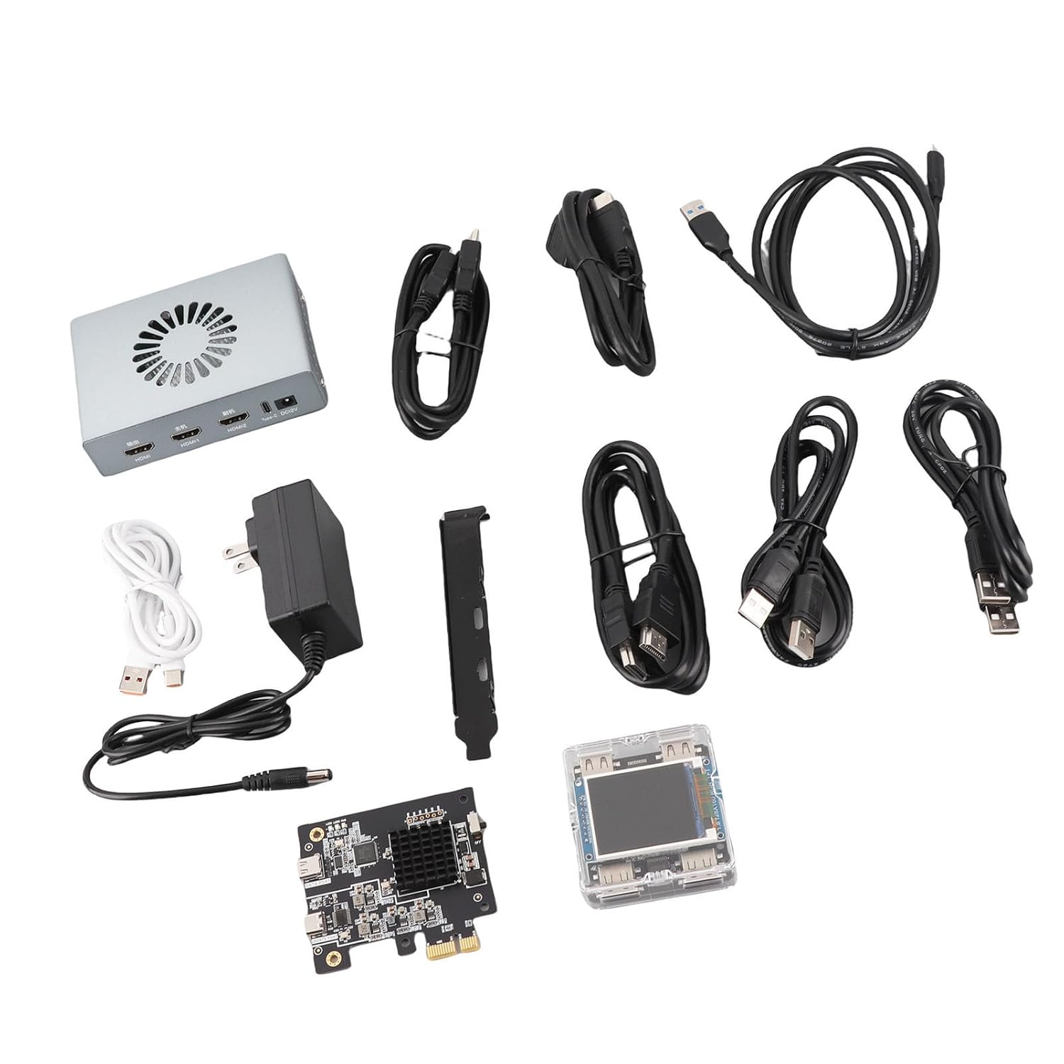 GOWENIC DMA Fuser Synthesizer, Lossless HD Multimedia Interface Synthesizer 3840x2160 Aluminum Alloy for Video Conferencing (US Plug)