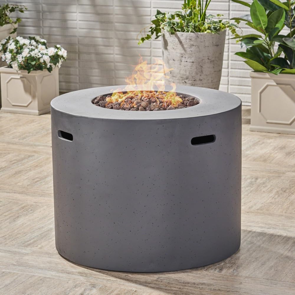 Modern Magnesium Oxide Fire Pit Table with 40,000 BTU Output for Outdoor Patio and Backyard Gatherings