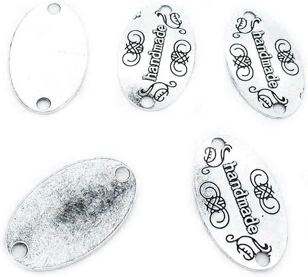 620 Pieces Antique Silver Tone Jewelry Making Charms Supply Wholesale S7NC5 Handmade Tag Signs