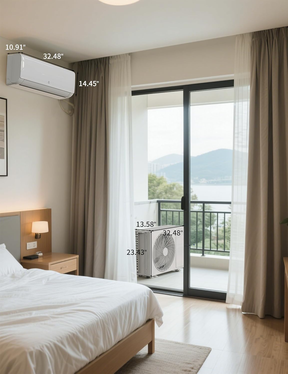 GarveeLife 12000 BTU Mini Split Air Conditioner, 22 SEER2 Smart Wall-Mounted Ductless AC with WiFi, Alexa Remote Control Heat Pump, Inverter System for Rooms up to 750 Sq.Ft, Easy Installation Kit